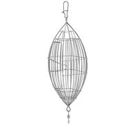 Gabbia per esche da pesca in acciaio inox, gabbia trappola per esche da pesca per carpe, gamberi e granchi, anche supporto per dispenser di esche con chiusura per la pesca i (Grandi dimensioni per