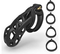 Gabbia per esercizi Yoga Block Uomo Nero 3D Cobra con 4 anelli - AA4 (Nero, XXL)