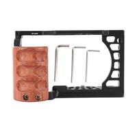 Gabbia per fotocamera con impugnatura in legno /4" e 3/8", adatto a da, in lega di uminio ente, per rese video 000