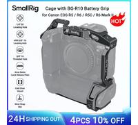 Gabbia per fotocamera SmallRig R5/R6 per Canon EOS R5 / R6 / R5C / R6 Mark II con impugnatura batteria BG-R10 con fori filettati 1/4"-20 -3464B