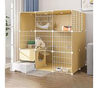 Gabbia per gatti, gabbie fai da te per gatti da interno per piccoli animali, recinto per gatti in metallo staccabile, cuccia per gattini, cuccia per gatti, luogo di esercizio ideale per 1-3 gatti (gi