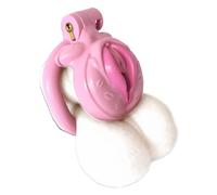 Gabbia per il pene sfrontata - cintura di castità con design a fica, 4 misure di anelli per il cazzo, sex toy in plastica leggera per bondage, BDSM e comfort a lungo termine