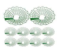Gabbia per la coltivazione di fragole, supporto per piante da giardino con 4 gambe robuste, set da 10 pezzi, struttura in materiale ABS, 29 cm, protegge le piante (verde)