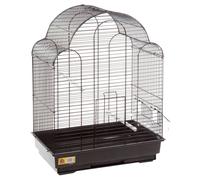 Gabbia Per Pappagalli Flamingo Bali Nera 42x30x58 Cm Con Cassetto