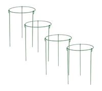 Gabbia per peonie, 4 pezzi, 3 gambe, in metallo, resistenti alle intemperie | Anello di peonia che cresce attraverso il supporto per piante per giardino, cortile, patio, interno, pomodoro, ortensia