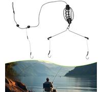 Gabbia per pesca alla carpa con piombo, trappola per esca dal design cavo, per pesca sul fiume grosso, set di attrezzatura in linea in metallo da 20-60 g (25 g)