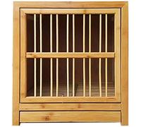 Gabbia per piccioni in bambù Resistente con Vassoio Estraibile per Il Letame, Nido Facile da installare, Gabbia Stabile componibile per Coppie (Marrone) - Perfetta per l'allevamento di picci