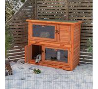 Gabbia per piccoli animali con isolamento termico 116 × 113 × 65 cm marrone
