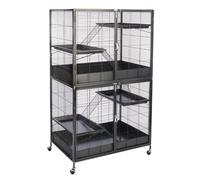 Gabbia per piccoli animali domestici TIAKI Étagère - Set risparmio: gabbia principale + add-on ( L 93,5 x P 63 x H 157,8 cm)