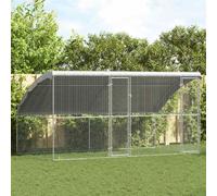 Gabbia per polli 2 pz Argento 400 x 200 x 200 cm