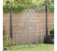 Gabbia per Polli Argento 100x100x190 cm in Acciaio Zincato