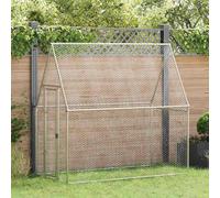vidaXL Gabbia per Polli Argento 200x100x190 cm in Acciaio Zincato