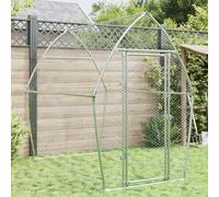 Gabbia per Polli Argento 200x105x182 cm in Acciaio Zincato