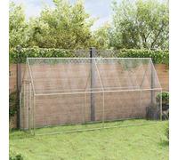 Gabbia per Polli Argento 400x100x190 cm in Acciaio Zincato