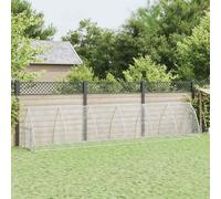 Gabbia per Polli Argento 600x105x120 cm in Acciaio Zincato