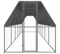 Gabbia per Polli da Esterno 2x12x2 m in Acciaio Zincato