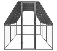 Gabbia per Polli da Esterno 2x6x2 m in Acciaio Zincato
