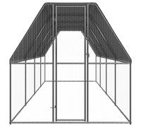 Gabbia per Polli da Esterno 2x8x2 m in Acciaio Zincato