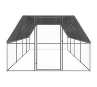 Gabbia per Polli da Esterno 3x8x2 m in Acciaio Zincato