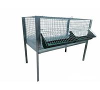 GABBIA PER POLLI E PULCINI RINFORZATA CON MANGIATOIA ABBEVERATOIO 100x50x41