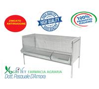 GABBIA PER PULCINI DA 9 POSTI LUNGHEZZA 107 CM - opzionale 3 SCOMPARTI antitopo