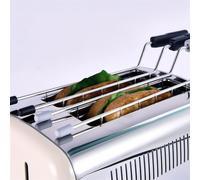 Gabbia per sandwich in acciaio inox con clip per tostapane, 43 cm, nero
