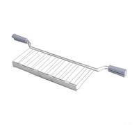 Gabbia per sandwich in acciaio inox, con manici resistenti al calore, per tostapane e macchine per il pane, 43 cm, nero e grigio, utensile da cucina per toast (grigio)
