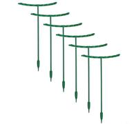 Gabbia per supporto per piante da giardino, con pali in plastica per un forte supporto per piante (25 x 14,5 cm), 6 pezzi