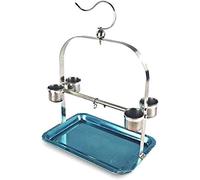 Gabbia per uccelli da viaggio, gabbia per pappagalli, regalo per gli amanti degli uccelli, casette per uccelli, supporto per pappagalli in acciaio inossidabile, mini stazione creativa per pappagalli,