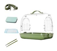 Gabbia Per Uccelli Da Viaggio, Portauccelli - Zaino Portauccelli Portatile, Gabbia Palmare Trasparente | Criceto Trasporto Forniture Accessori Da Viaggio Tasca Borsa Da Viaggio Animali C, verde, Se