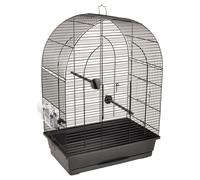 Gabbia Per Uccelli Flamingo Klara 2 Nera 45x28x62,5cm In Metallo, Con Accessori