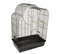 Gabbia Per Uccelli Flamingo Wammer 1 Nera 54x34x75 Cm, Rimovibile E Lavabile