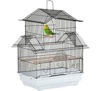Gabbia per Uccelli in Metallo E Plastica Con Maniglia Di Trasporto E Vassoio Est