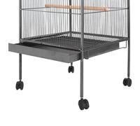 Gabbia per Uccelli Nera 54x54x146 cm in Acciaio