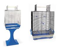 Gabbia per uccelli pappagalli ambra apertura superiore supporto 56,5x36,5x138cm