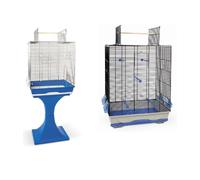 GABBIA PER UCCELLI PAPPAGALLI AMBRA APERTURA SUPERIORE SUPPORTO 56,5X36,5X138CM
