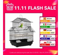 Gabbia per uccelli Pawhut con 5 ante 2 mangiatoie 2 posatoi