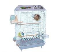 Gabbia per uccelli trasparente, gabbia per uccelli da giardino, fenice nera, peonia, uccello, occhio ricamato, grande gabbia per uccelli da villa, gabbia ornamentale La gabbia trasparente è ideale per