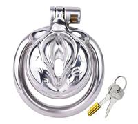 Gabbia piatta in metallo per uomini sissy, Dispositivi piatti maschili per giochi di ruolo travestiti - HA06 (Anello da 40 mm)