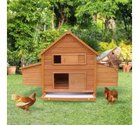 Gabbia Pollaio per Galline da Giardino in Abete legno e verde 160x98.5x107 cm
