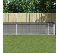 Gabbia Polli con Tetto Antracite 1003x98x90 cm Acciaio Zincato