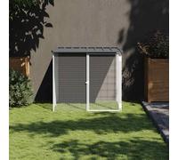 Gabbia Polli con Tetto Antracite 103x98x90 cm Acciaio Zincato