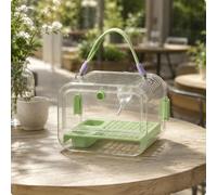 Gabbia Portatile Per Pappagalli, Trasparente, Mobile, Voliera, Per