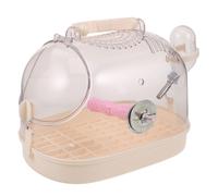 Gabbia portatile trasparente per uccelli con trespolo, gabbia da viaggio