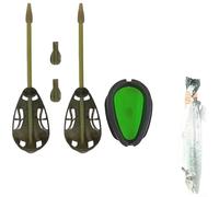 Gabbia preassemblata per esche per carpe, per pesca alla carpa, design in linea resistente in lega di zinco per un posizionamento sicuro dell'esca, accessorio per attrezzatura da pesca d'acqua dolce