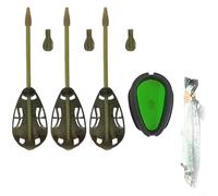 Gabbia preassemblata per esche per carpe, per pesca alla carpa, design in linea resistente in lega di zinco per un posizionamento sicuro dell'esca, accessorio per attrezzatura da pesca d'acqua dolce