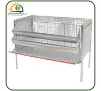 GABBIA PROFESSIONALE M.G. GIACOMO MENZA TRE CELLE | PER GALLINE OVAIOLE ZINCATA