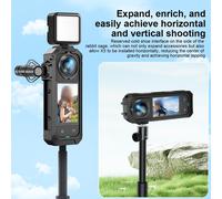 Gabbia protettiva in ABS per action camera Insta360 X5 con scarpa fredda per rip