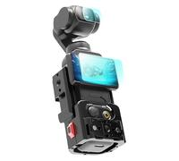 Gabbia protettiva in alluminio per fotocamera DJI Osmo Pocket 3, pellicola protettiva in vetro temperato 9H e staffa di montaggio estesa con supporto a scarpa fredda, adattatore di espansione