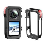 Gabbia protettiva in metallo per Insta360 X6, custodia protettiva per espansione del telaio in lega di alluminio, impugnatura ergonomica con filettatura da 0,6 cm e supporto per scarpa fredda e base